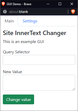 External GUI